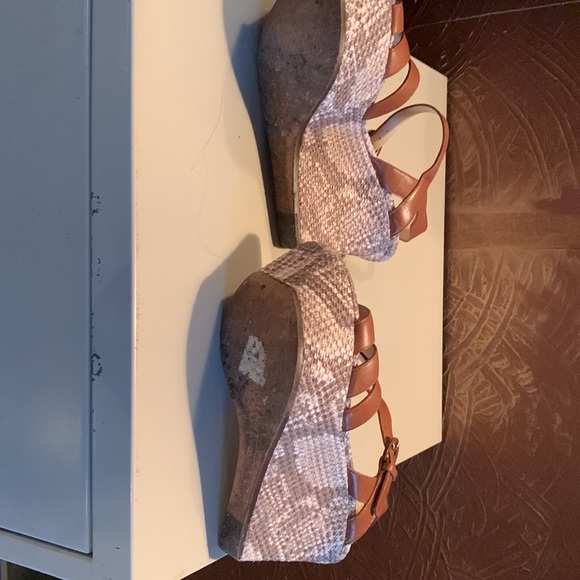 Casadei leather wedge sandals - Picture 5 of 6